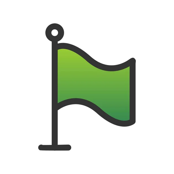 Mit Flaggen Gefülltes Gradienten Vektor Icon Design — Stockvektor