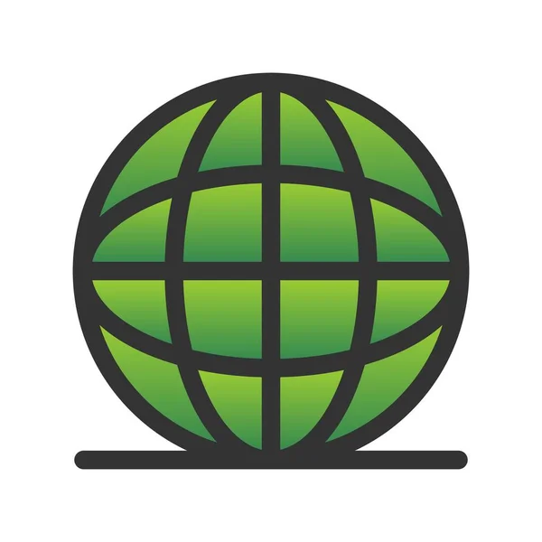 Projektowanie Gradientowej Ikony Wektora Globu — Wektor stockowy