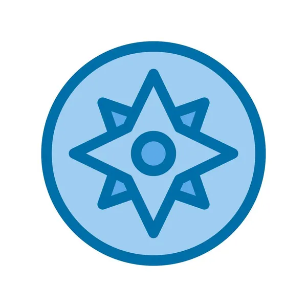 Navigation Gefülltes Blue Vector Icon Design — Stockvektor