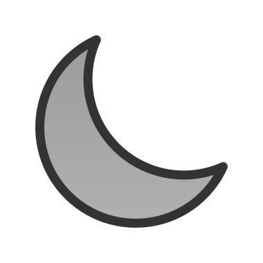 Gece İçi Gradyan Vektör Simgesi Tasarımı