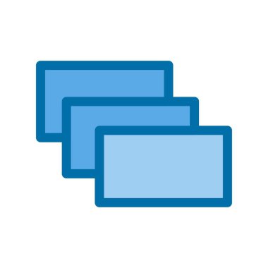 Katmanlar Mavi Vektör Simgesi Tasarımı