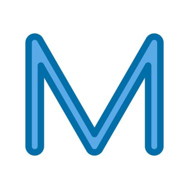 Posta Doldurulmuş Mavi Vektör Simgesi Tasarımı