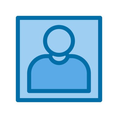 Dikey Mavi Vektör Simgesi Tasarımı