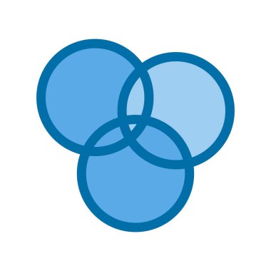 Renk Dolu Mavi Vektör Simgesi Tasarımı