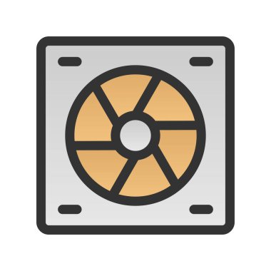 Fan Doldurulmuş Gradyan Vektör Simgesi Tasarımı