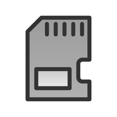 Bellek Doldurulmuş Gradyan Vektör Simgesi Tasarımı