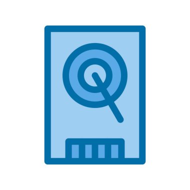 Sabit disk Mavi Vektör Simgesi Tasarımı