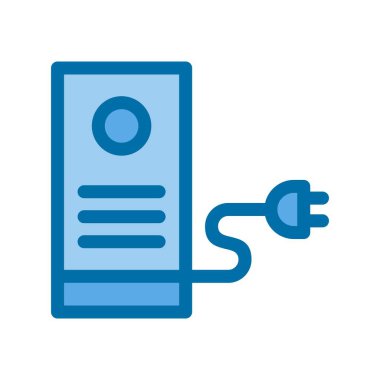 Pc Dolu Mavi Vektör Simgesi Tasarımı