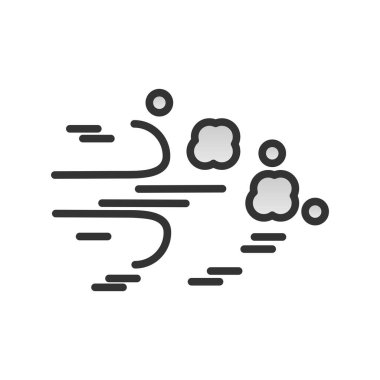 Rüzgâr Doldurulmuş Gradyan Vektör Simgesi Tasarımı