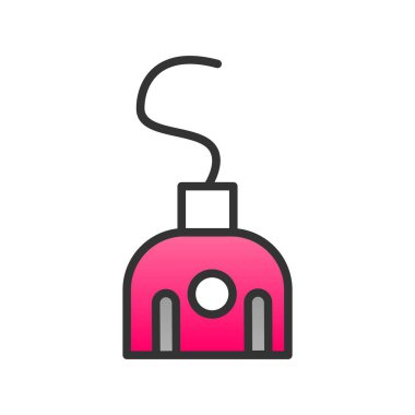 Kadın Elektrik Eklentisi Gradyan Vektör Simgesi Tasarımı