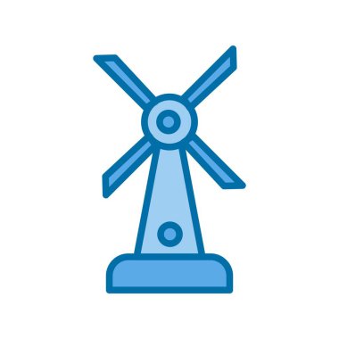 Türbin Mavi Vektör Simgesi Tasarımı
