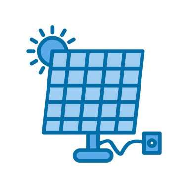 Mavi Vektör Simgesi Tasarımı Dolu Güneş Sistemi