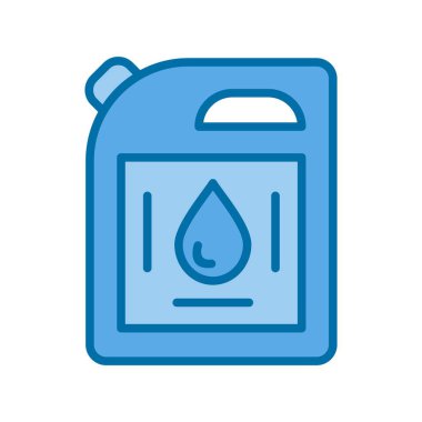Yakıt Taşıyıcı Mavi Vektör Simgesi Tasarımı