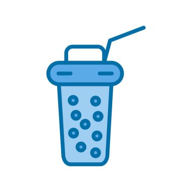 Tek kullanımlık kahve bardağı Mavi Vektör Simgesi Tasarımı