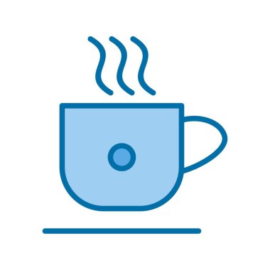 Kahve fincanı Mavi Vektör Simgesi Tasarımı