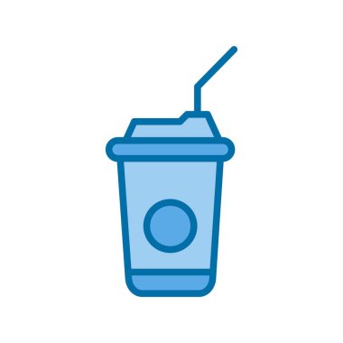 Tek kullanımlık kahve fincanı Mavi Vektör Simgesi Tasarımı