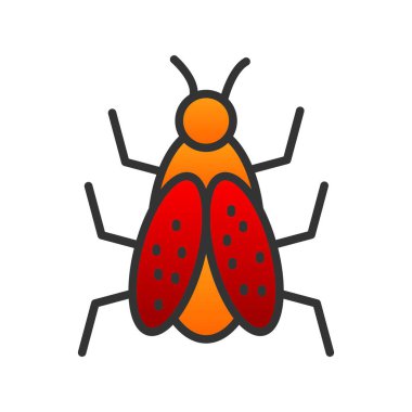 Böcek Doldurulmuş Gradyan Vektör Simgesi Tasarımı