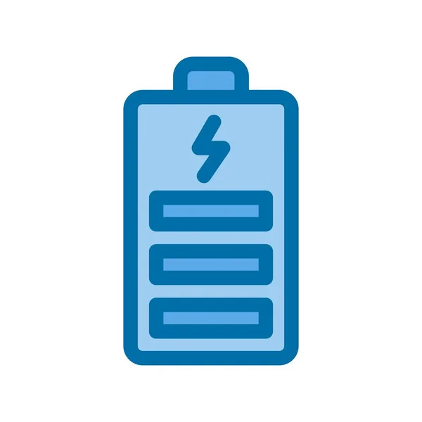 Power Gefülltes Blue Vector Icon Design — Stockvektor