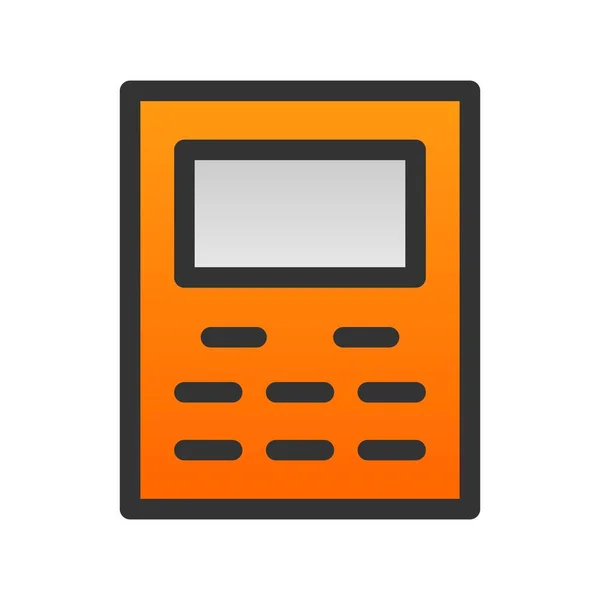 Calculator Filled Gradient Vector Icon Design — Stock Vector