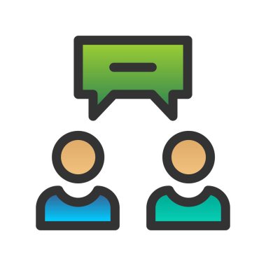 Konuşma Gradyan Vektör Simgesi Tasarımı