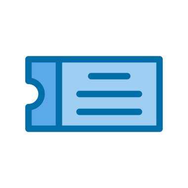 Bilet Doldurulmuş Mavi Vektör Simgesi Tasarımı