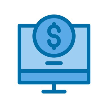 Bağış Doldurulmuş Mavi Vektör Simgesi Tasarımı