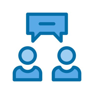 Konuşma Mavi Vektör Simgesi Tasarımı