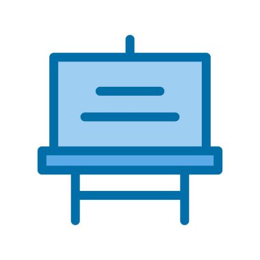 Whiteboard Mavi Vektör Simgesi Tasarımı