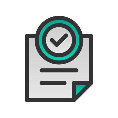 Rozet Doldurulmuş Gradyan Vektör Simgesi Tasarımı