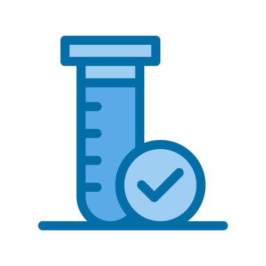 Test Tüpü Mavi Vektör Simgesi Tasarımı