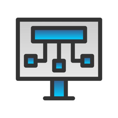 Veri Kaynağı Doldurulmuş Gradyan Vektör Simgesi Tasarımı