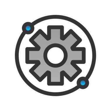 Yapılandırma Doldurulmuş Gradyan Vektör Simgesi Tasarımı