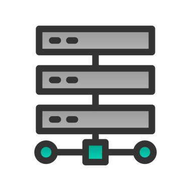 Bulut Hesaplaması Dolu Gradyan Vektör Simgesi Tasarımı