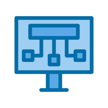 Veri Kaynağı Mavi Vektör Simgesi Tasarımı