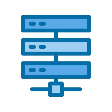 Veri Doldurulmuş Mavi Vektör Simgesi Tasarımı