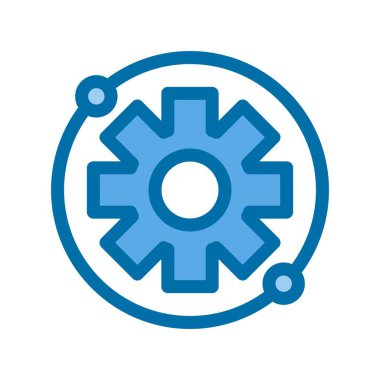Yapılandırma Mavi Vektör Simgesi Tasarımı