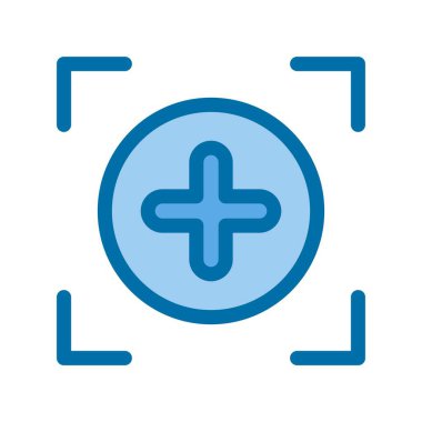 Doldurulmuş Mavi Vektör Simgesi Tasarımı Ekle