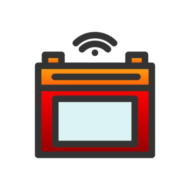 Fırın Doldurulmuş Gradyan Vektör Simgesi Tasarımı