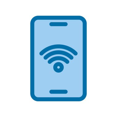 Smartphone Mavi Vektör Simgesi Tasarımı