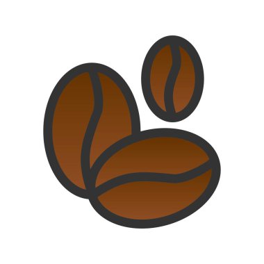 Kahve İçi Gradyan Vektör Simgesi Tasarımı