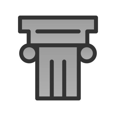 Sütun Dolu Gradyan Vektör Simgesi Tasarımı