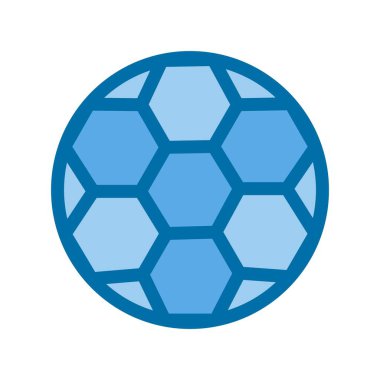 Futbol Mavi Vektör Simgesi Tasarımı