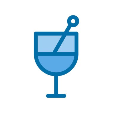 Kocktail Mavi Vektör Simgesi Tasarımı