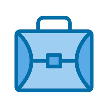 Mavi Vektör Simgesi Tasarımı Doldurulmuş Evrak Çantası