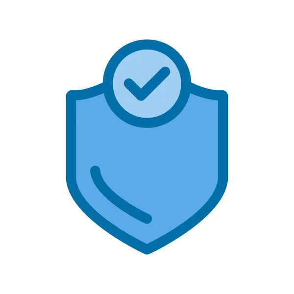 Diseño Iconos Vectores Azules Llenos Seguridad — Archivo Imágenes Vectoriales