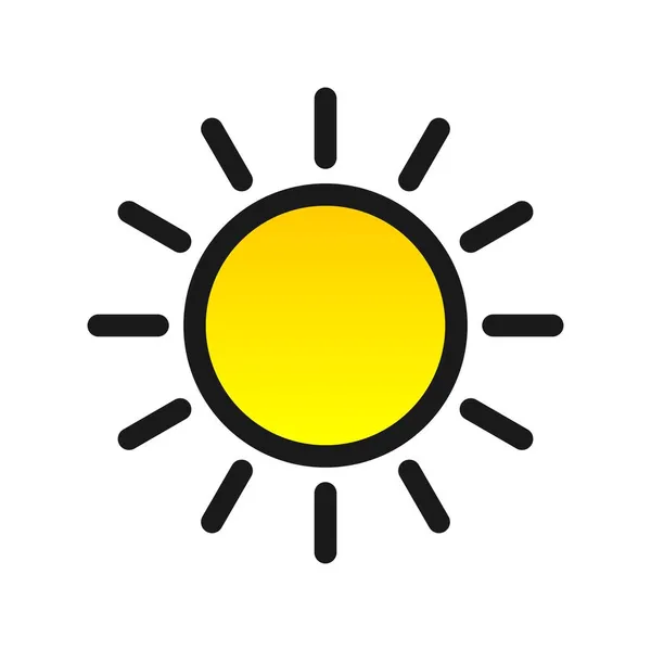 太阳填充梯度矢量图标的设计 — 图库矢量图片