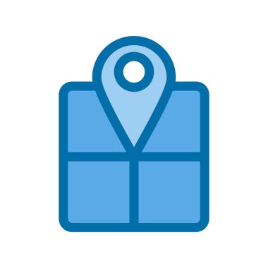 Konum Mavi Vektör Simgesi Tasarımı