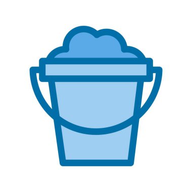 Ot Doldurulmuş Mavi Vektör Simgesi Tasarımı