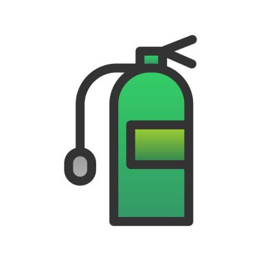 Yangın söndürücü Gradyan Vektör Simgesi Tasarımı