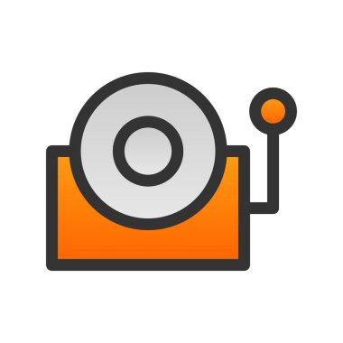 Alarm Çanı Doldurulmuş Gradyan Vektör Simgesi Tasarımı